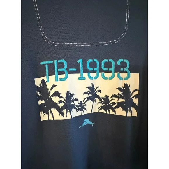 Tommy Bahama Gray island zone embroidered Short Sleeve Polo Shirt Size XXL - Picture 6 of 6